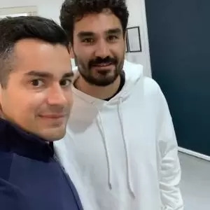 Dr Hadi Rajabi with Ilkay Gündogan