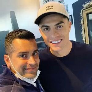 Dr Hadi Rajabi with Cristiano Ronaldo